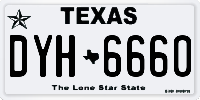 TX license plate DYH6660
