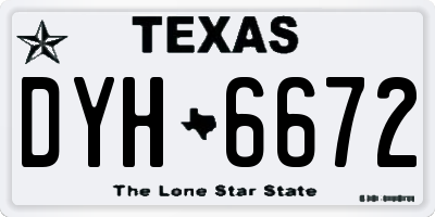 TX license plate DYH6672