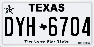 TX license plate DYH6704