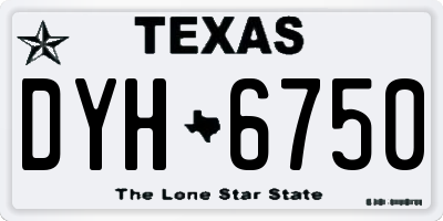 TX license plate DYH6750