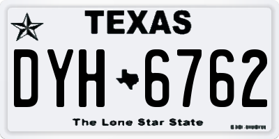 TX license plate DYH6762