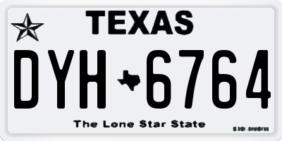 TX license plate DYH6764
