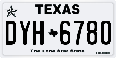 TX license plate DYH6780