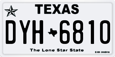 TX license plate DYH6810