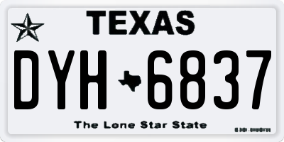 TX license plate DYH6837