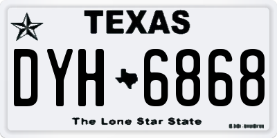 TX license plate DYH6868