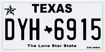 TX license plate DYH6915