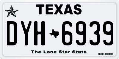 TX license plate DYH6939