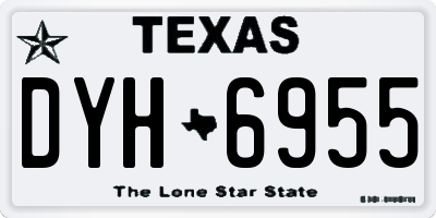 TX license plate DYH6955