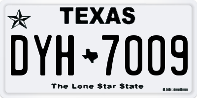 TX license plate DYH7009