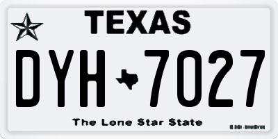 TX license plate DYH7027
