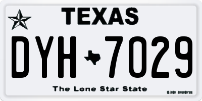 TX license plate DYH7029