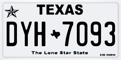 TX license plate DYH7093