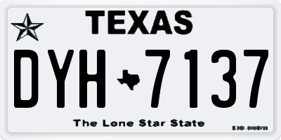 TX license plate DYH7137