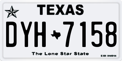TX license plate DYH7158
