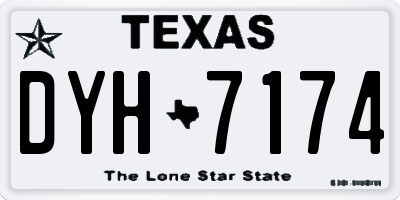 TX license plate DYH7174