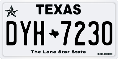 TX license plate DYH7230