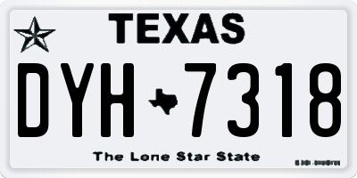 TX license plate DYH7318