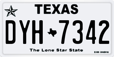 TX license plate DYH7342