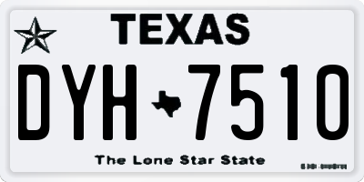 TX license plate DYH7510