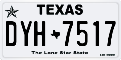TX license plate DYH7517