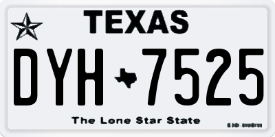 TX license plate DYH7525