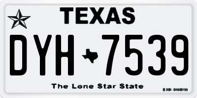 TX license plate DYH7539