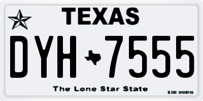 TX license plate DYH7555