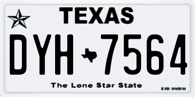 TX license plate DYH7564