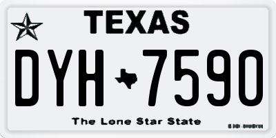 TX license plate DYH7590