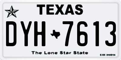 TX license plate DYH7613