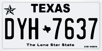 TX license plate DYH7637