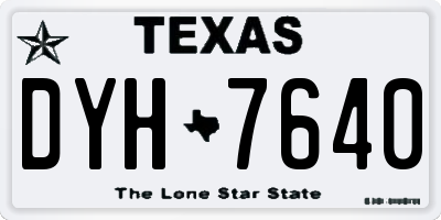 TX license plate DYH7640