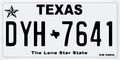 TX license plate DYH7641