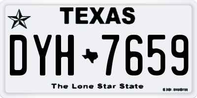 TX license plate DYH7659
