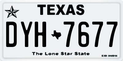 TX license plate DYH7677