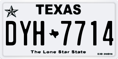 TX license plate DYH7714