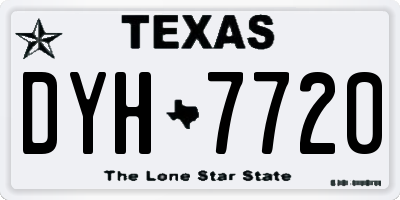 TX license plate DYH7720