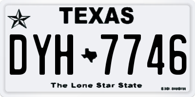 TX license plate DYH7746