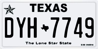 TX license plate DYH7749
