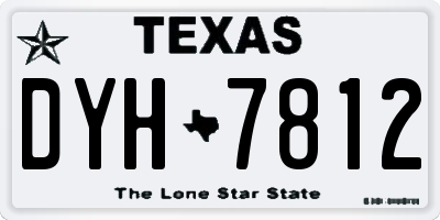 TX license plate DYH7812