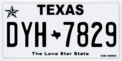TX license plate DYH7829