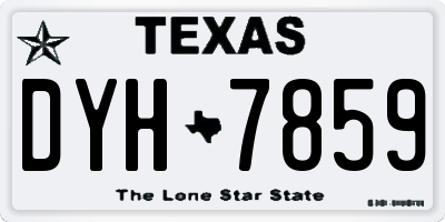 TX license plate DYH7859