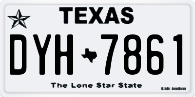 TX license plate DYH7861