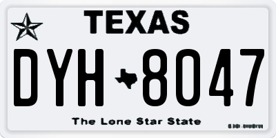 TX license plate DYH8047