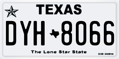 TX license plate DYH8066