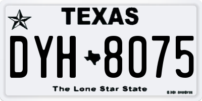 TX license plate DYH8075