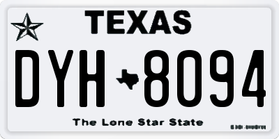 TX license plate DYH8094