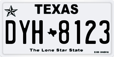 TX license plate DYH8123