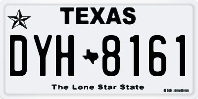 TX license plate DYH8161